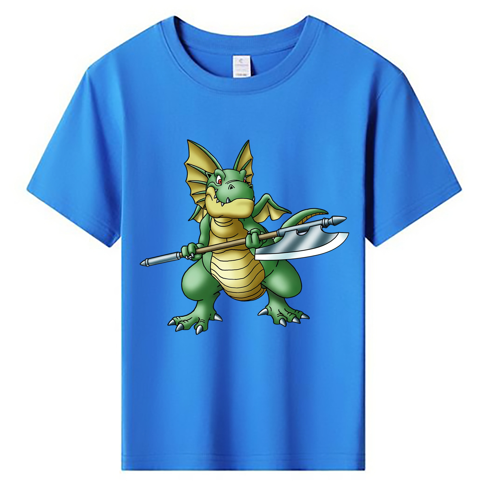 （画像用） ドラゴンクエスト Doragon Kuesuto Dragon Quest 綿100％キッズTシャツ（フロントプリント）